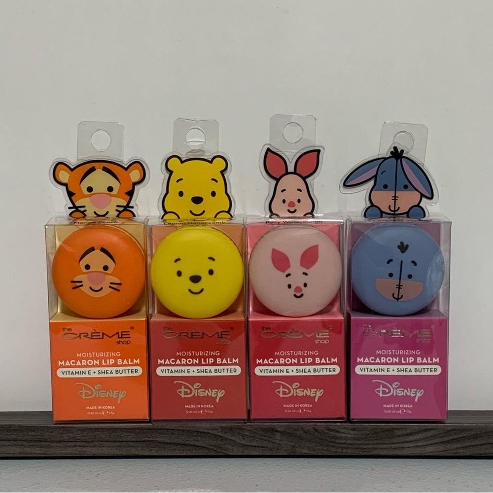 The Crème Shop x Disney Winnie the Pooh & Friends Macaron Lip Balm Set-NWT